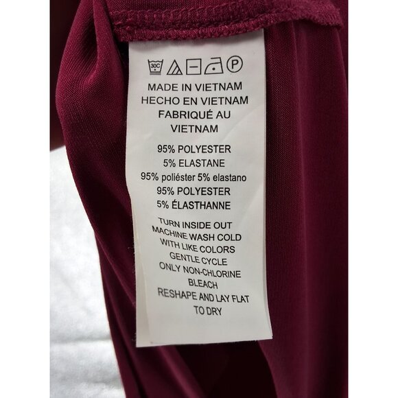 Michael Michael Kors Berry Long-Sleeve Top With Grommet Rhinestone Tie Neckline - Picture 6 of 6